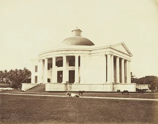 Die protestantische Willemskirche am Königsplatz in Batavia